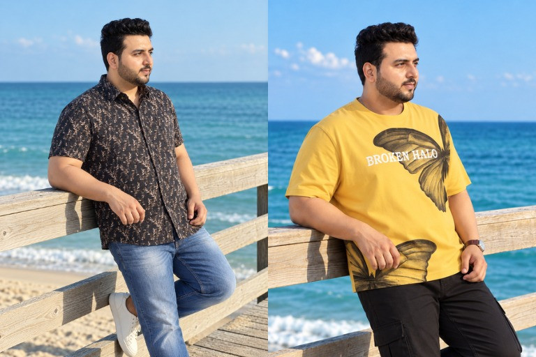 Plus Size T-Shirts for Vacations | Goa, Bali & Beach Style – JohnPride